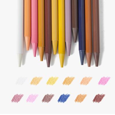 China Smoothly Write Wax Ahead Rainbow Water Soluble Oil Drawing Custom Color Pencil For Kids for sale