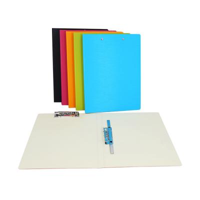 China China PP Manufacturer High Quality Wholesale Stationery Supplies Color Double Lever Clip Folders for sale