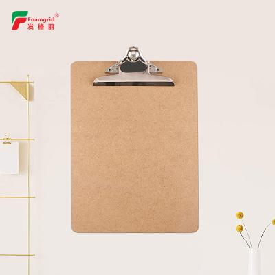 China vigorous & Eco-friendly Fashion A4 Clip Drawing Paper Wooden Clipboard For Student Teacher for sale