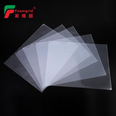 China Clear Hot Selling A4 Plastic Waterproof PP L Shape Folder Conference Folder for sale