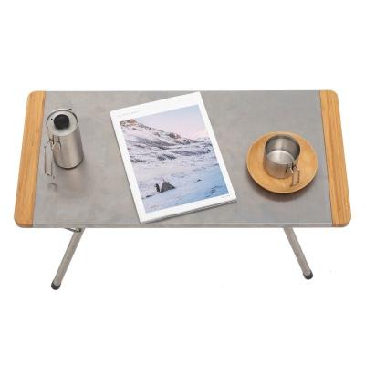 China Customized Modern Small Stainless Steel Laptop Modern Bamboo Folding Portable Tables for sale