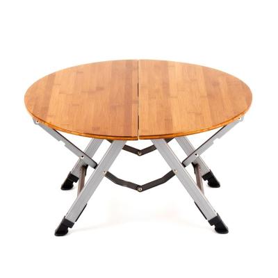 China China Folding Table Modern Outdoor Dining Banquet Camping Beech Wood Table Round for sale