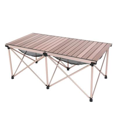 China Modern Outdoor Portable Camping Picnic Dinner Aluminum Alloy Folding Dining Table Table for sale