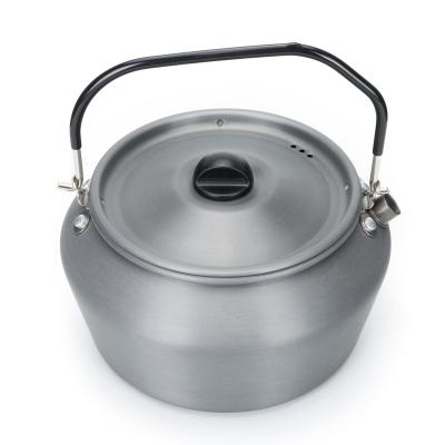 China Modern Aluminum Outdoor Camping Teapot Picnic Kettle OEM ODM Certificate 1.2L Lightweight Camping Kettle For Hiking for sale