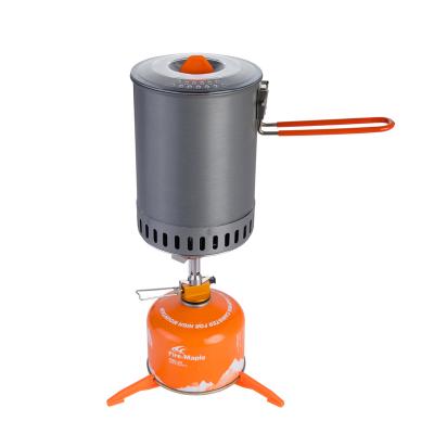 China Modern Portable Heat Exchanger Non Stick Aluminum Cooking Pot For Hiking Camping for sale