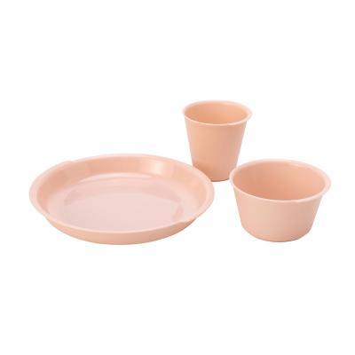 China Modern Outdoor Compact PP Electroplate Lightweight Camping Bowl Dinnerware Sets for sale