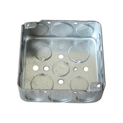 China 4x4 Square Steel Plate Square Junction Conduit Switch Metal Box Junction Box Junction Box Cold Rolled American Standard Pre-Galvanized Hot Dip Galvanized for sale