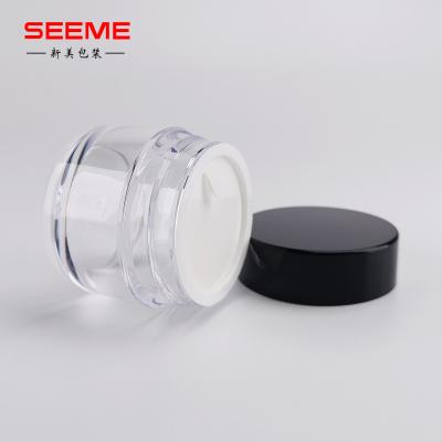 China Eco-friendly Plastic Packaging 15ml ACP Personal Skin Care Packaging Cosmetic Cream Jar With Screw Cap for sale