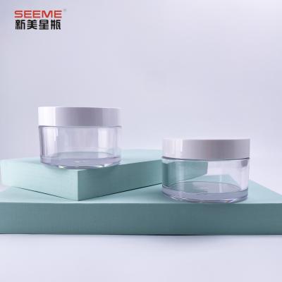 China Personal high quality plastic pet skin care material cosmetic jar of packaging 20g 30g 50g 100g 120g 150g 200g for sale