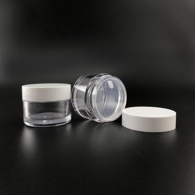 China Skin care 5ml cream 10ml 15ml 20ml 30ml 50ml 80ml 100ml 150ml 250ml round shape PETG jar for sale