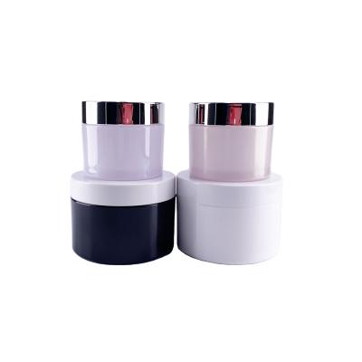 China Wholesale Personal Packaging 50ml 80ml 100ml Clear PETG Plastic Skin Care Jars With Lid for sale