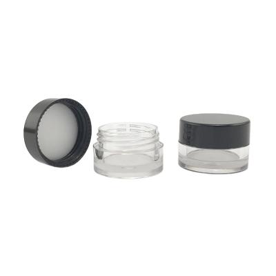 China Clear Packaging 3g 5g 10g 20g 25g 30g PS Plastic Jars Small Mini Cosmetic Eyeshadow Jar for sale