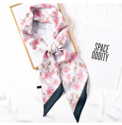 China Fashion long narrow silk scarf wild spring flutter neck scarf and autumn temperament thin square scarf for sale