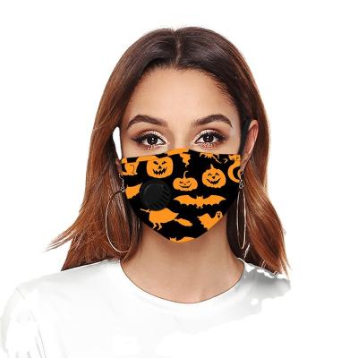 China Hot Sale Luxury Halloween Cloth Mask 3D Digital Printing Cotton Adjustable Breathable Party Halloween Mask for sale