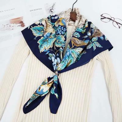 China Fashion Supplier Square Wholesale Cheap Silk Scarf High Quality Ladies Stain Scarf for sale