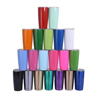 China Sustainable Hot Sale 20oz With Slide Lid Wall Stainless Steel Double Tumbler Water Bottle for sale