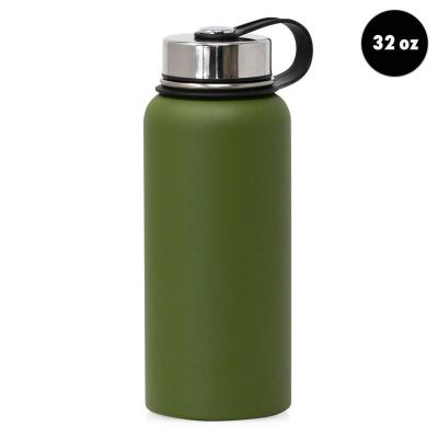 China PORTABLE Thermos Water Bottle 32oz Double Wall 304 Stainless Steel Wide Neck Personalized Easy Drinking Bicycle for sale