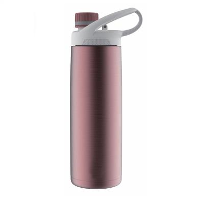 China Sustainable Vacuum Sports Cup Double Small Mouth Vacuum Insulation Stainless Steel Sports Kettle With Outside Straw Cover Insulation Cu for sale