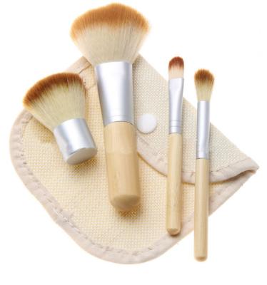 China 4PCS Nail Art Dust Cleaner Natural Bamboo Eco Friendly Makeup Brushes for sale