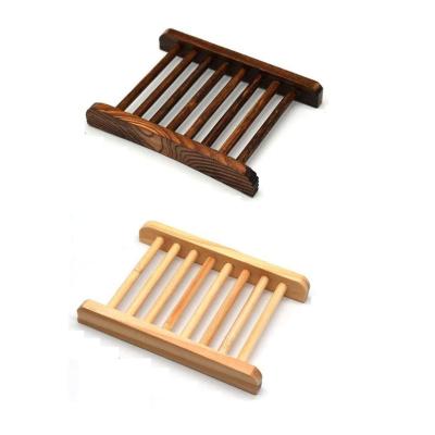 China Eco Friendly Wholesale Custom Square Holder Natural Bamboo Soap Dish Holder For Bathroom for sale