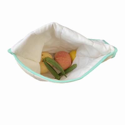 China Folding Reusable Storage Bag Vegetable Fridge Freezer Water Cotton Product Bags for sale