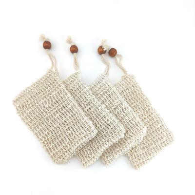 China All Natural Exfoliating Sisal Soap Bag Pouch Shower Soap Saver Mesh Net Bag for sale