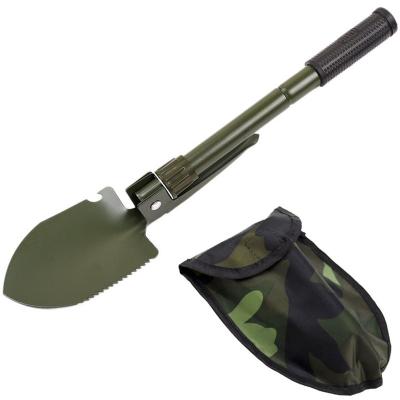 China Multifunctional Folding Shovel Shovel With Compass Portable Mini Folding Shove Camping Shovel for sale