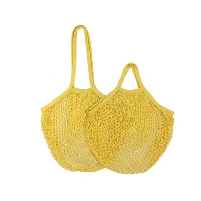 China Short Handle Tote Shopping String Net Reusable Organic Cotton Mesh Bag Long Shopping Bag for sale