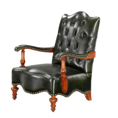 China Rivet Genuine Leather Luxury Chairs For Living Room Modern Chairs Living Room Leisure Chair For Bedroom for sale