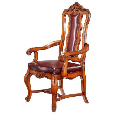 China New Design Convertible Unique Wholesale Antique Vintage Restaurant Sample Leather Chair Home Furniture Indoor Dining Set for sale