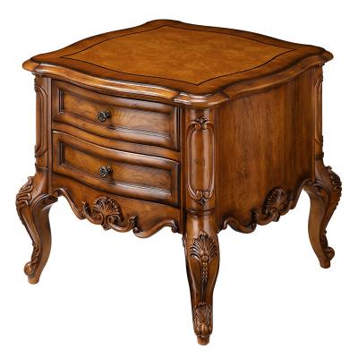 China Lastest Design Convertible High End Classic Style Side Wooden Table Carved Luxury Home Furniture Set Custom Design for sale