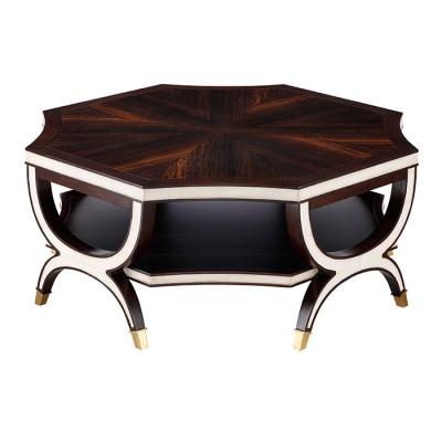 China 2021 modern new modern wooden coffee table round living room furniture carving wooden coffee tables classic for sale