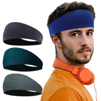 China Quick Dry Yoga Sports Cotton Headbands Tie Dye Working Elastic Non Slip Sweatbands Workout Fashion Hair Bands For Man for sale