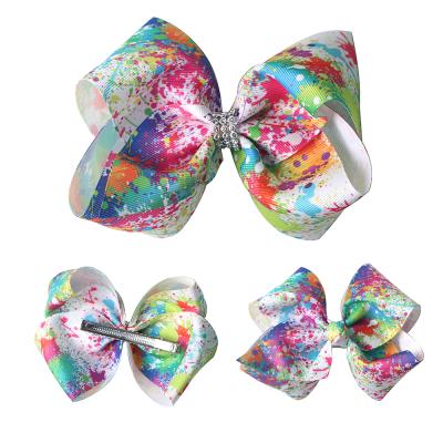 China Hair decoration hair cut hot sale kids and girls fabric sublimated hair accessories bow, OEM high quality colorful kids hair bows IN STOCK for sale