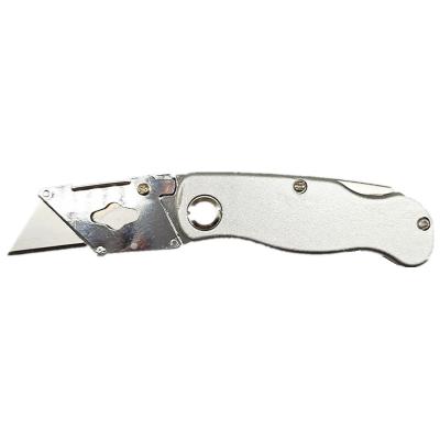 China Quick-change Aluminum Alloy Folding Foldable Pocket Knife Cutter 5PCS Quick Change Utility Blades for sale