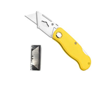 China Quick-Change Aluminum Alloy Folding Change Blade Folding Box Cutter Utility Knife for sale