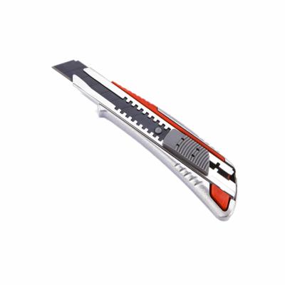 China Push Button Yuyao Kebo Aluminum Alloy Snap Off Cutter Safe Practical Utility Knife 18mm for sale