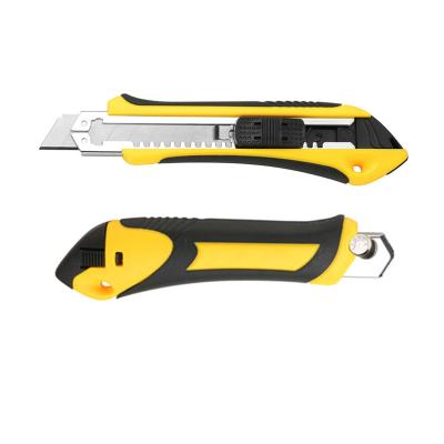 China Fast Cutter Knife Paper Box Blade Screw Release 3pcs Blade Screw Release 3pcs Safety Knife Cutter Automatic Lock Serving Utility Knife for sale