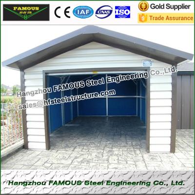 China Carport 24ft*41ft*10ft Single Slope Structural Steel Garage For Barn Shed for sale