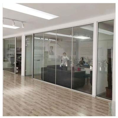 China 28 Narrow Sight Single Wall Office Acoustic Tempered Glass Panel Acoustic Tempered Glass Panel Modern Partition for sale