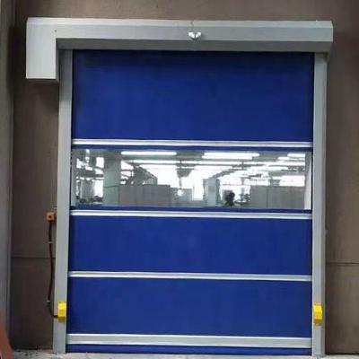 China Automatic High Speed ​​Hard Metal Frame Doors PVC Fabric Rolling Doors Quick Solution for sale