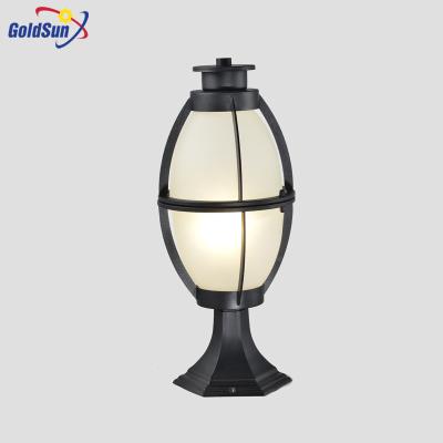 China Customizable Glass Garden Shade Post Lamp for Outdoor Yard Garden Project Lightings Waterproof Aluminum Post Lamp for sale