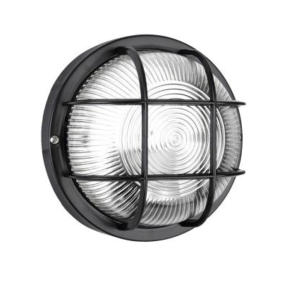 China 1-LIGHT EXTERIOR BLACK GLASS BULKHEAD WALL LIGHT OR CEILING MOUNTED MOUNT WITH MPDERN FROSTED GLASS BULKHEAD WALL LIGHT for sale