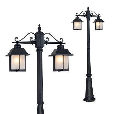 China HIGH GARDEN POLES LAMPS PROJECT LIGHTING 2 LIGHTS POLES LAMP ALUMINUM WATERPROOF OUTDOOR GARDEN POLES LAMP for sale