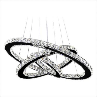 China Modern Simple Modern LED Chandelier Living Room Household Dining Room Pendant Lamp Soft Round Bedroom Vanity Crystal Lamp for sale