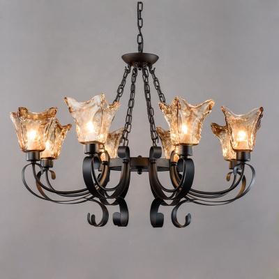 China Residential CLASSIC INDOOR LIGHTING PENDANT FOR LIVING ROOM DECOR HOME HOTEL LOBBY FLOWER LARGE CHANDELS for sale