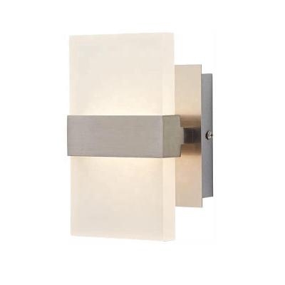 China Modern Home Decorators Brushed Nickel Finish 2 LED Lights 10W Bathroom Bedroom Wall Sconce for sale