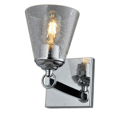 China Modern Nordic Modern Glass Decorative Bathroom Fixtures Indoor Hallway Corridor Chrome Wall LIGHTING FIXTURES Wall Sconce Fixtures for sale