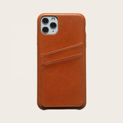 China Luxury Leather Phone Case Phone Cover Protector Real Leather Case For iPhone 11 for sale