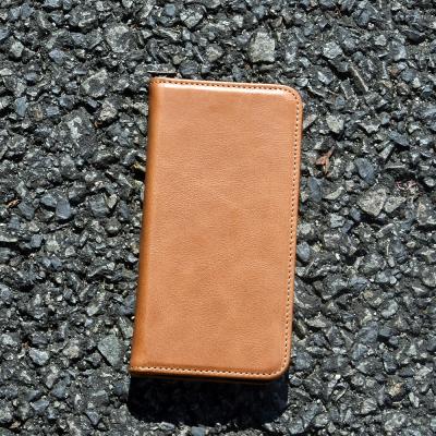 China Fanshion Premium Opening Leather Wallet Case , Leather Flip Phone Case for sale